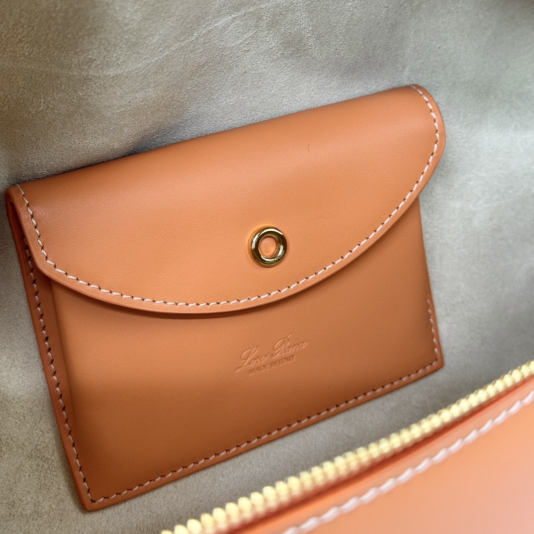 Loro Piana Extra Bag L27 Smooth Calfskin Warm Tan/Sun Gold | Loro Piana US
