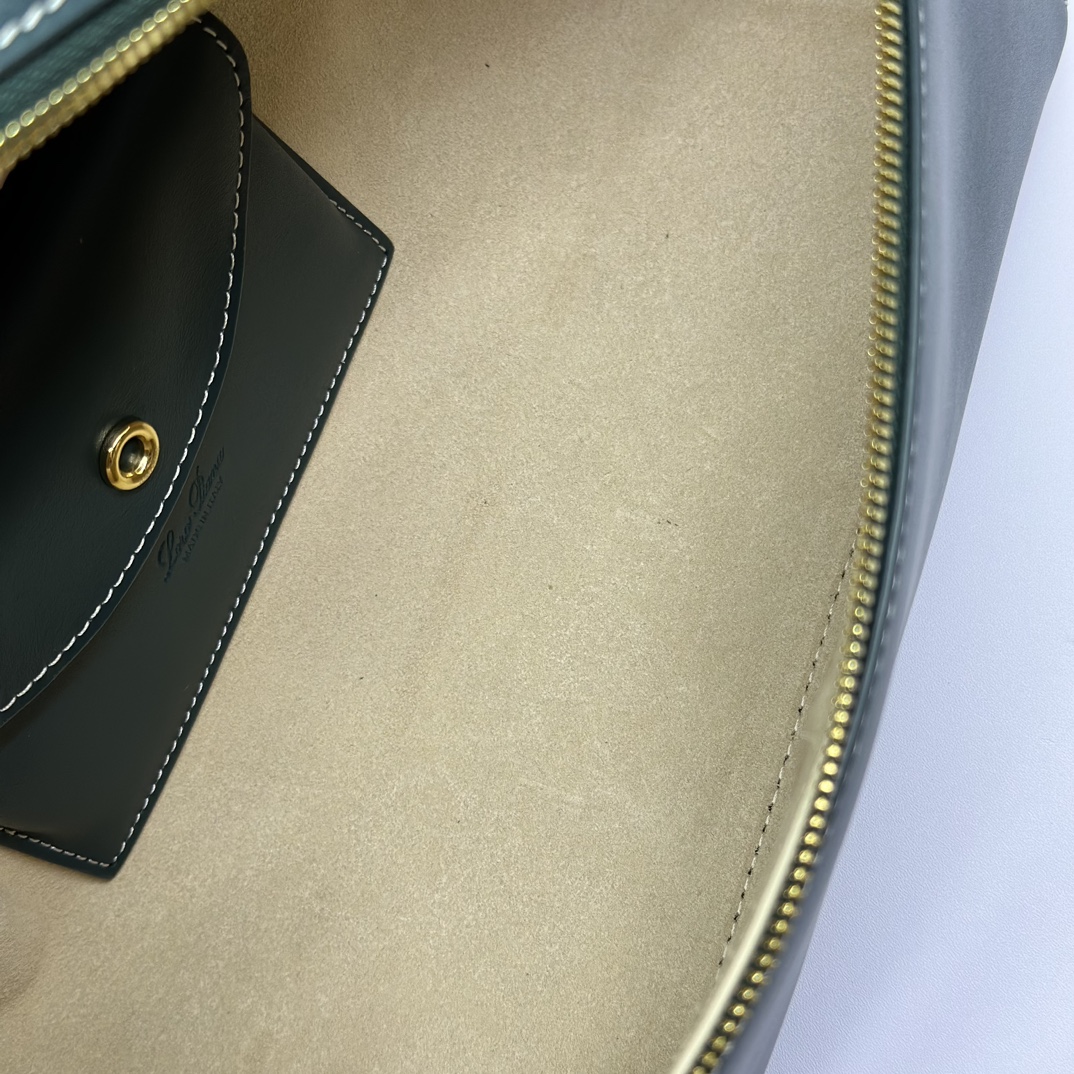 Loro Piana Leather Extra Pocket L27 Shoulder Bag - Green Shoulder Bags, Handbags -