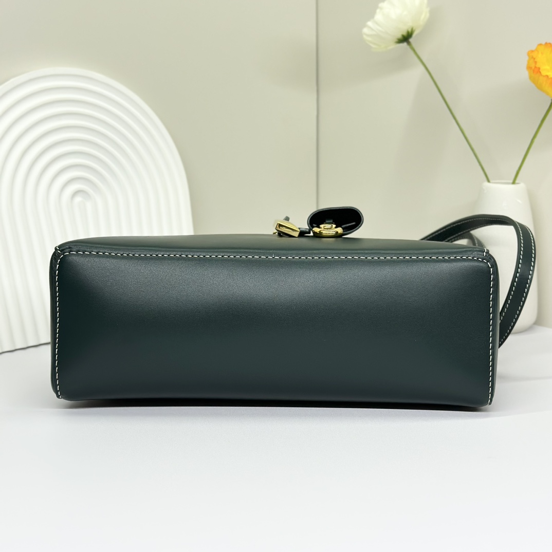 Loro Piana Leather Extra Pocket L27 Shoulder Bag - Green Shoulder Bags, Handbags -