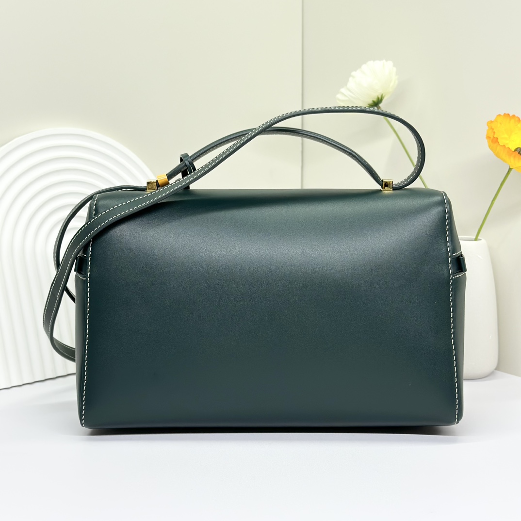 Loro Piana Leather Extra Pocket L27 Shoulder Bag - Green Shoulder Bags, Handbags -
