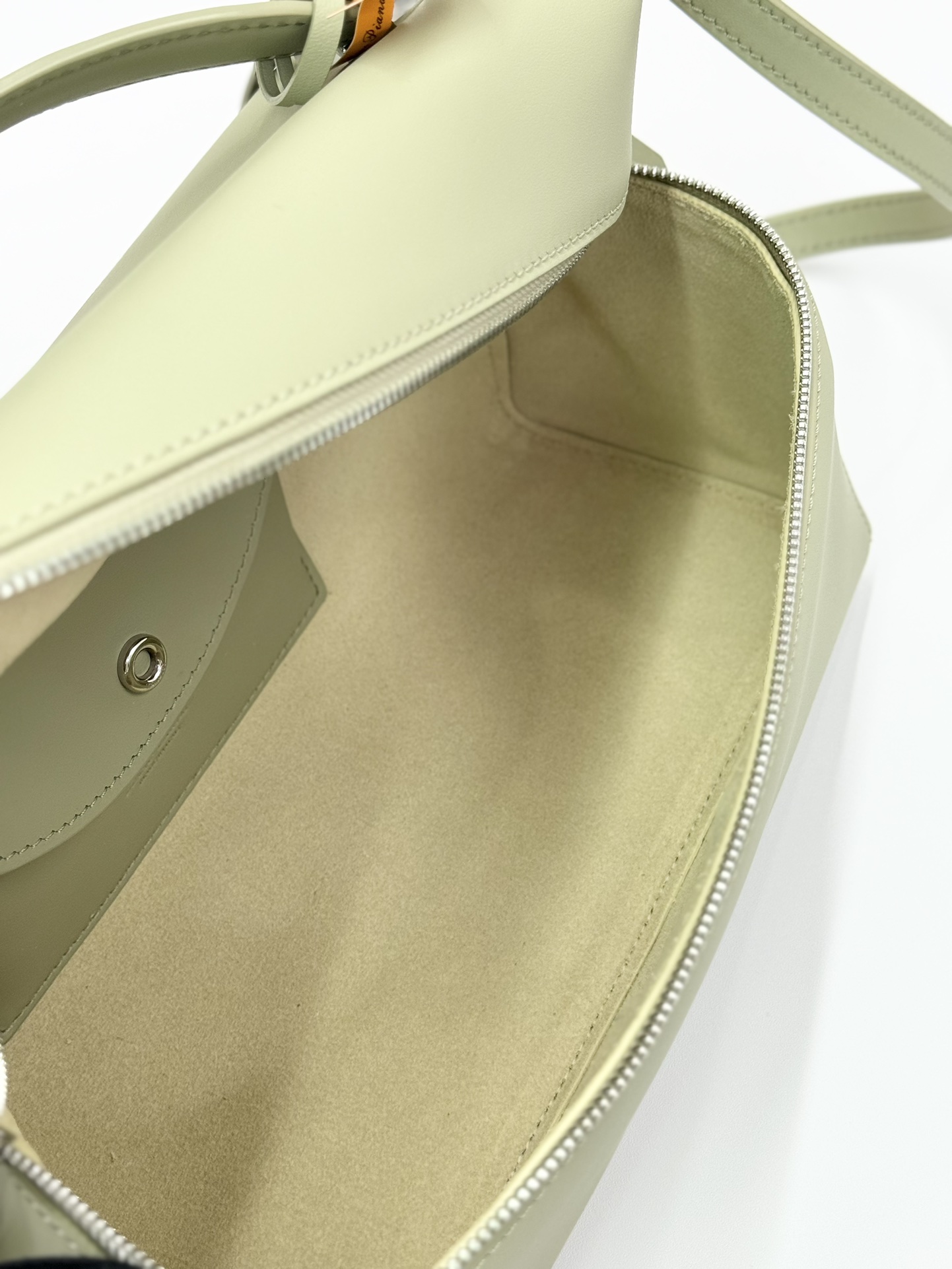 Loro Piana Extra Bag L27 Leather Saddle Bag In Light