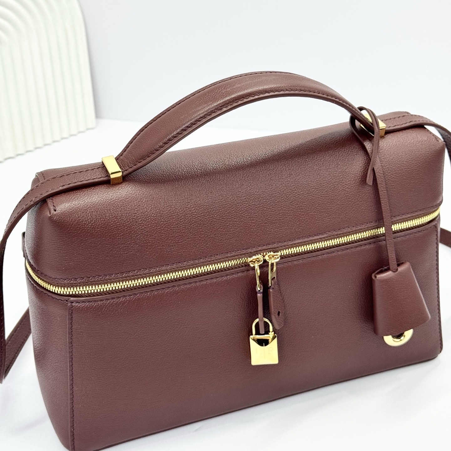 Loro Piana Extra Bag L27 Calfskin Smoked Caramel/Sun Gold | Loro Piana