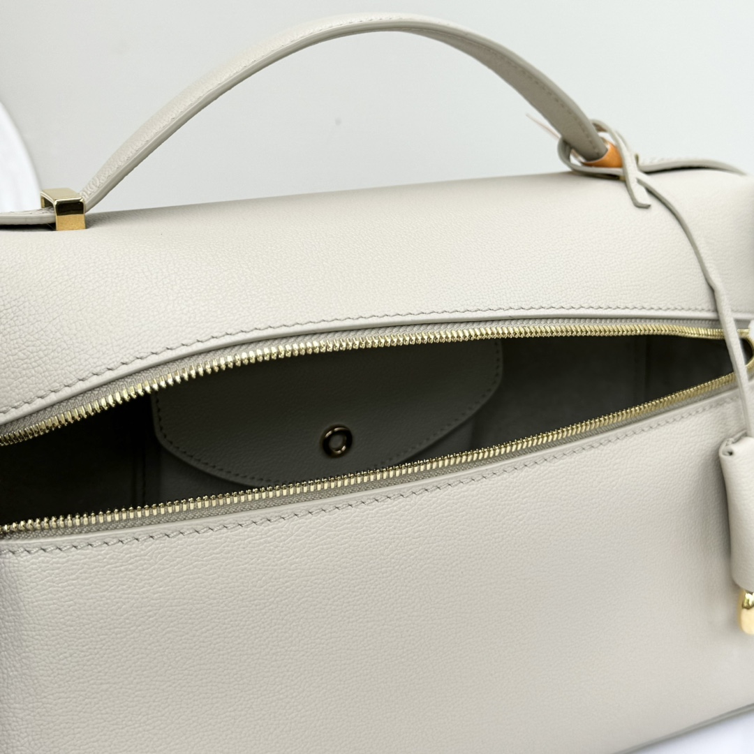 Loro Piana Extra Bag 27 Leather Top Handle Bag In Sunday
