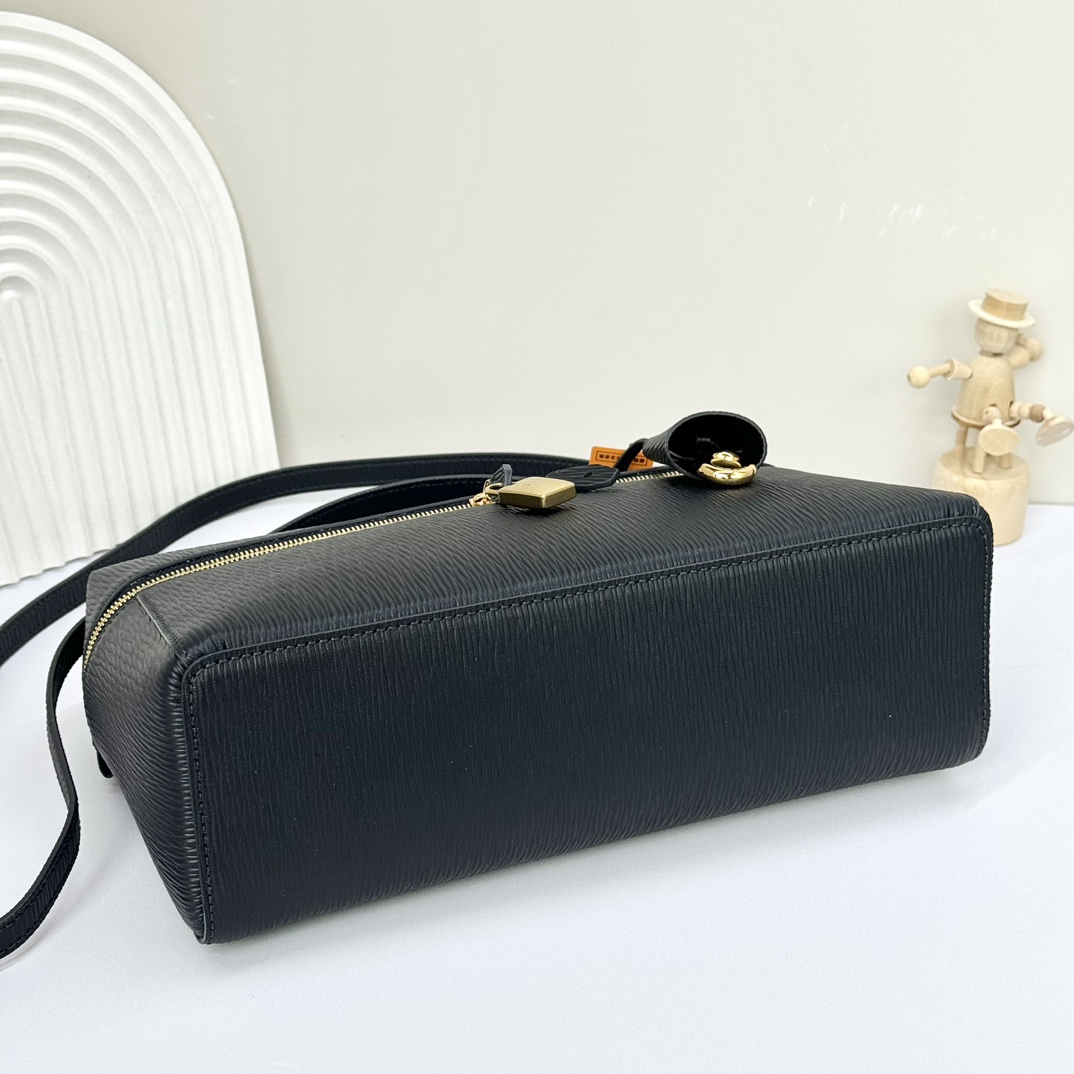 Extra Bag L27 Ox Leather Blue Navy/Sun Gold - Loro Piana