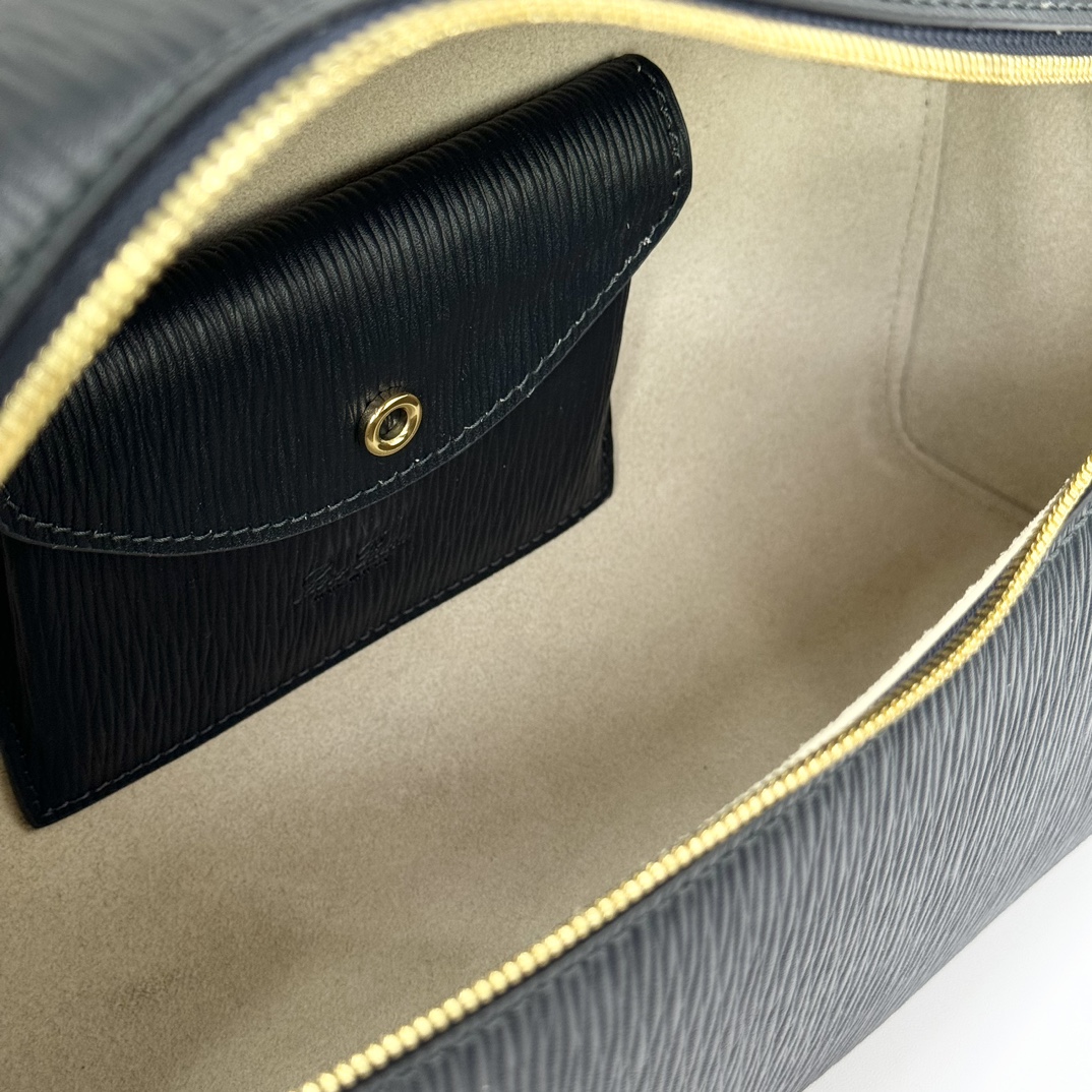 Extra Bag L27 Ox Leather Blue Navy/Sun Gold - Loro Piana