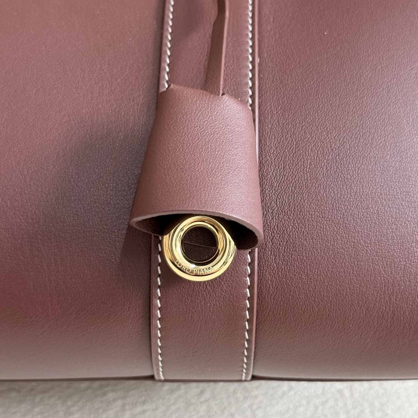 Loro Piana Loom bag L25 Calfskin Smoked Caramel/Sun Gold | Loro Piana