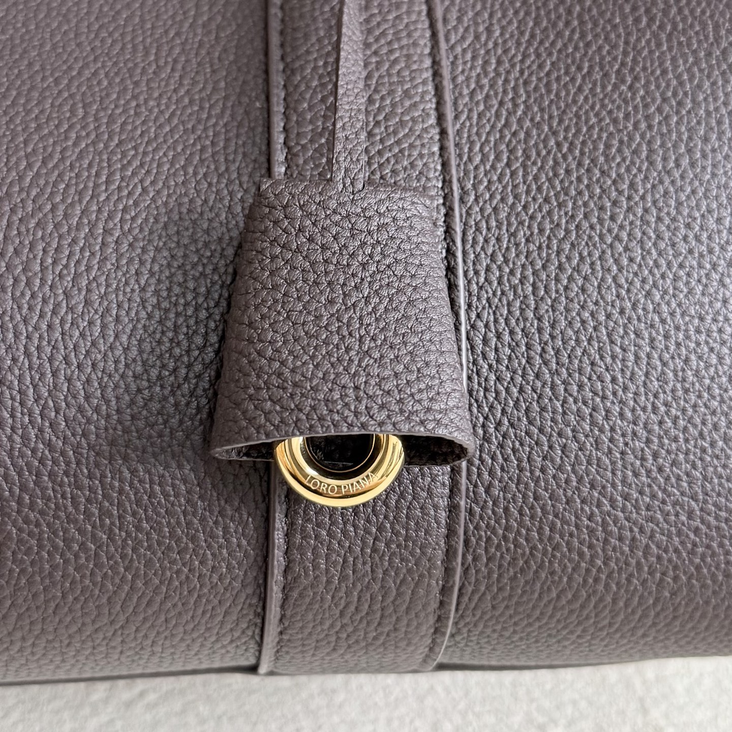 Loro Piana Loom bag L32 Grained Calfskin gray| Loro Piana US