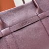 LORO PIANA Ghiera large textured-leather tote  Color Burgundy
