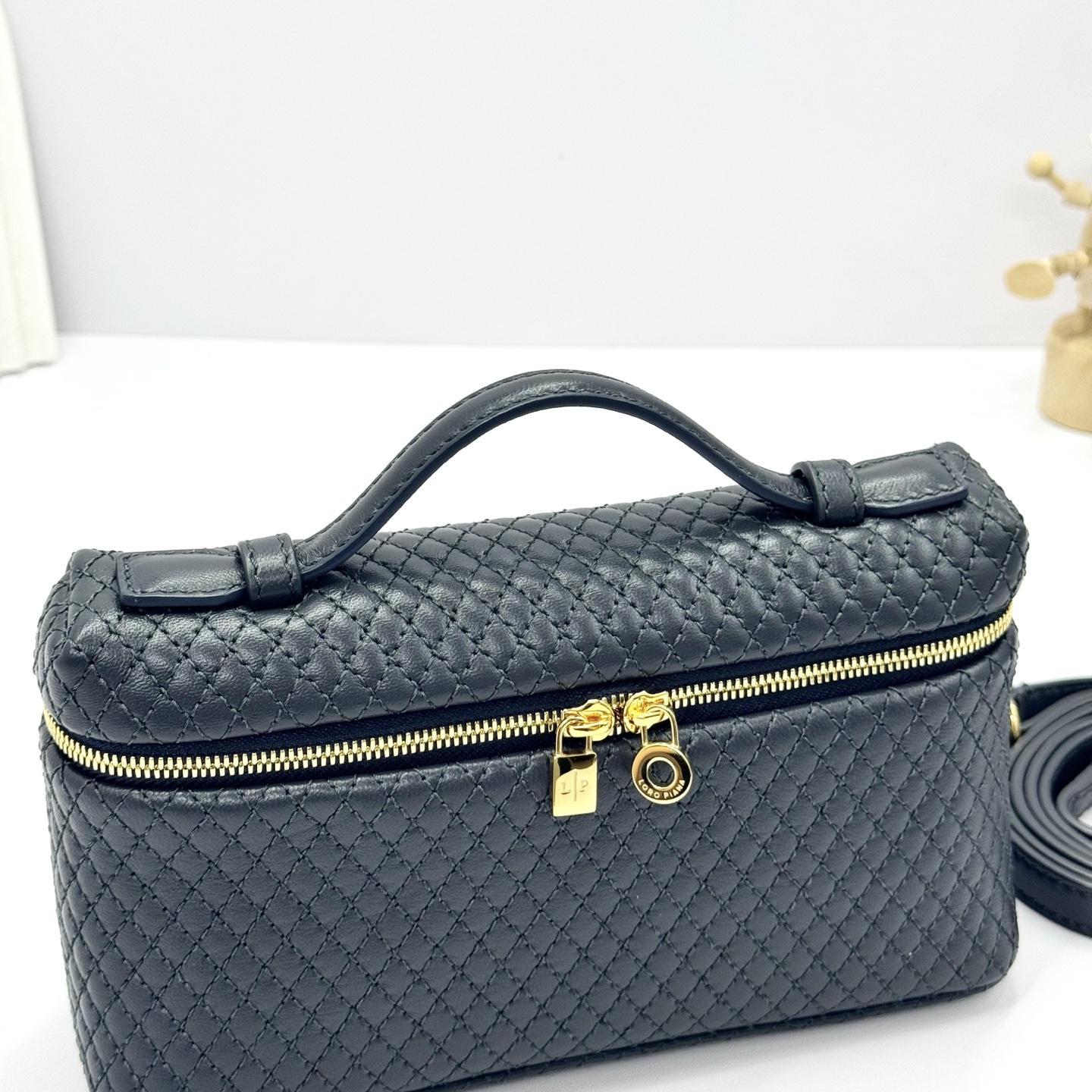 Loro Piana Extra Pocket L19 Lambskin Blue Navy/Sun Gold | Loro Piana US