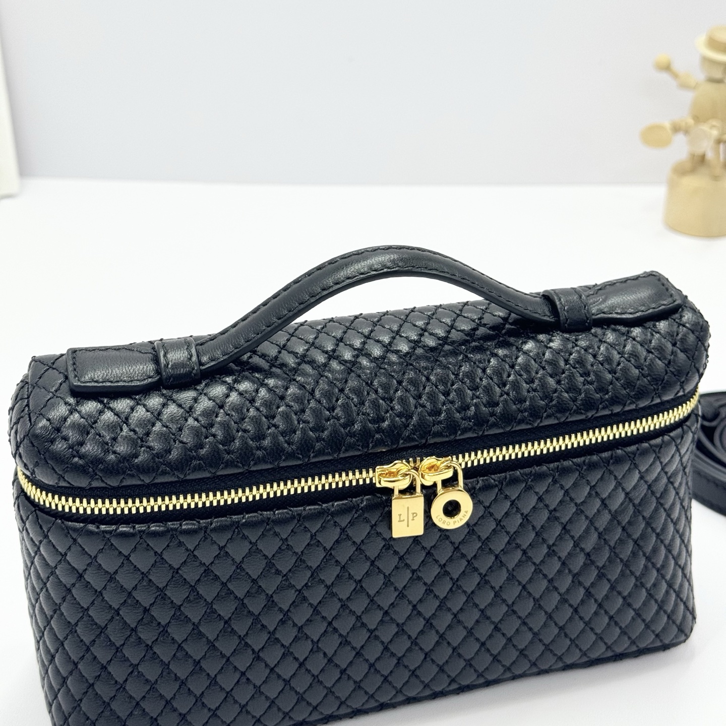 Loro Piana Extra Pocket L19 Lambskin Blue Navy/Sun Gold | Loro Piana US