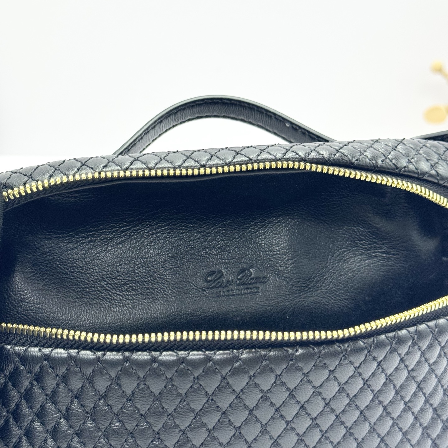 Loro Piana Extra Pocket L19 Lambskin Blue Navy/Sun Gold | Loro Piana US