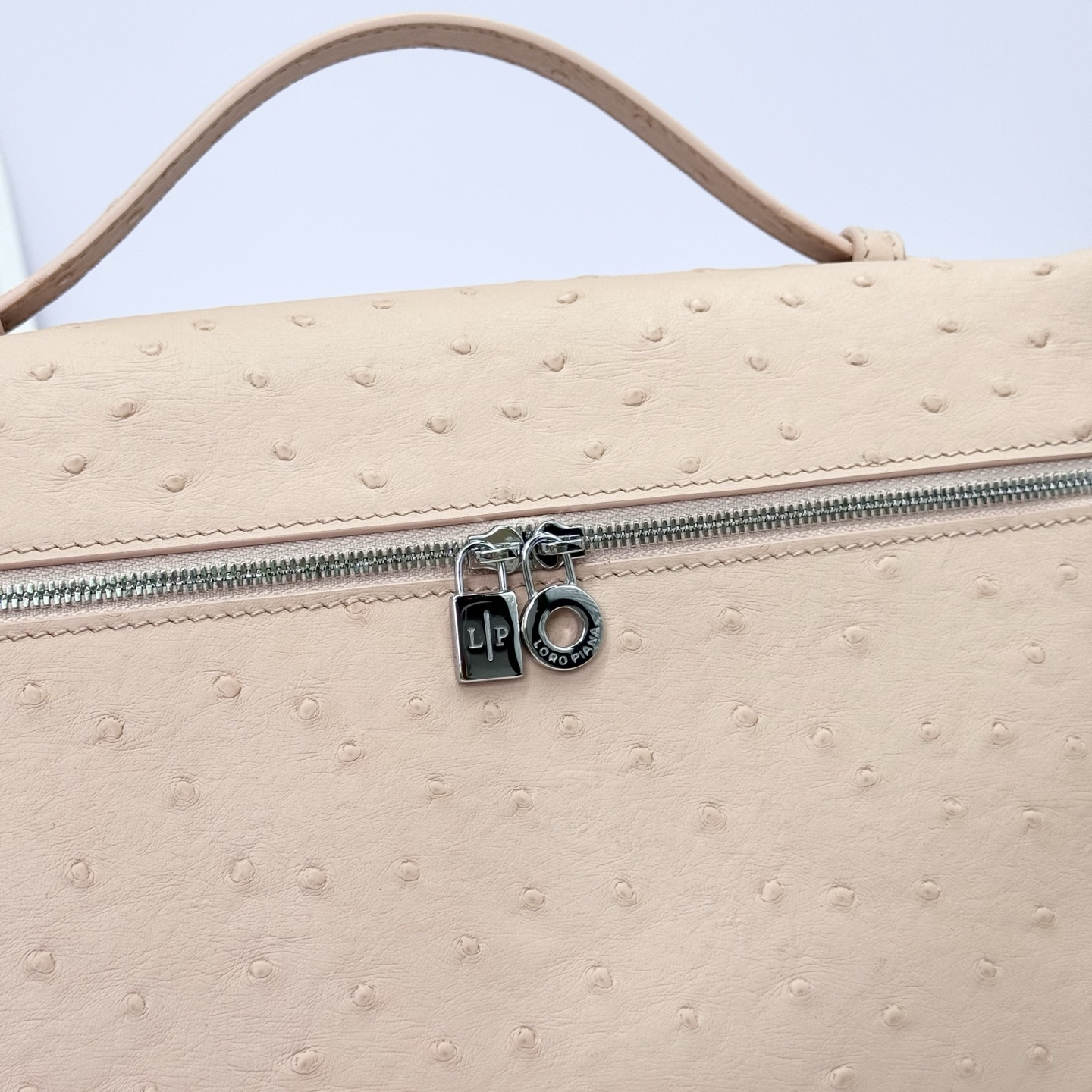 Extra pocket leather handbag Loro Piana pink in Leather