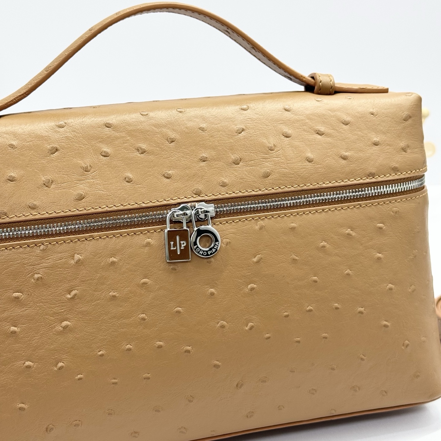 Extra pocket leather handbag Loro Piana Beige brown in Leather