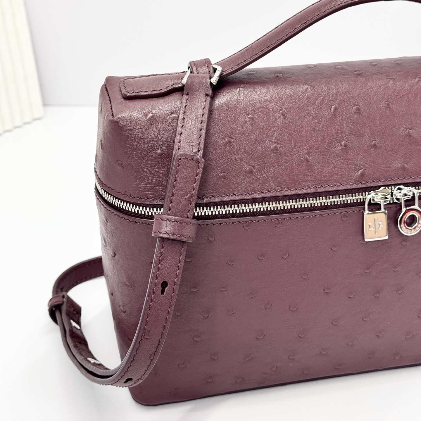 Extra pocket exotic leathers handbag Loro Piana Burgundy in Exotic leathers - 53797855