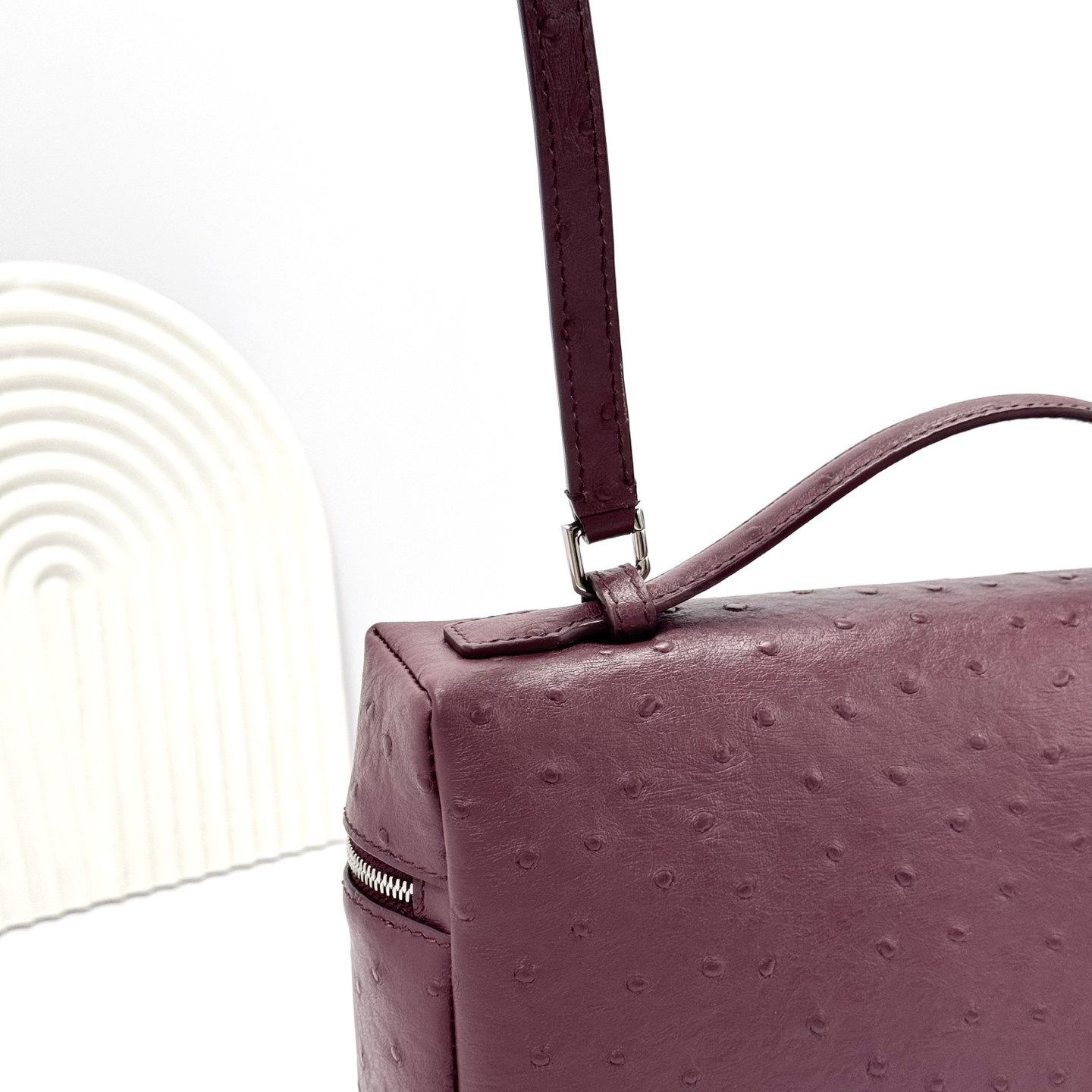 Extra pocket exotic leathers handbag Loro Piana Burgundy in Exotic leathers - 53797855