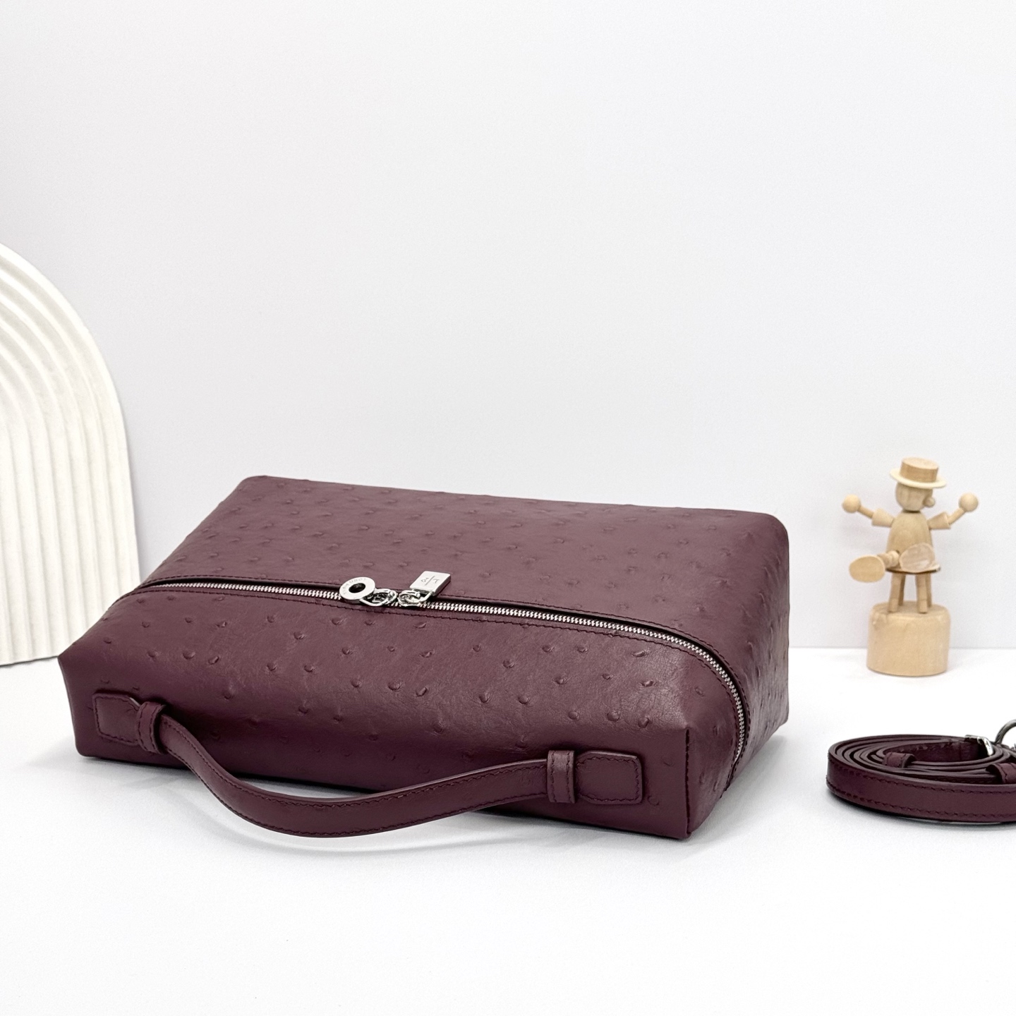 Extra pocket exotic leathers handbag Loro Piana Burgundy in Exotic leathers - 53797855