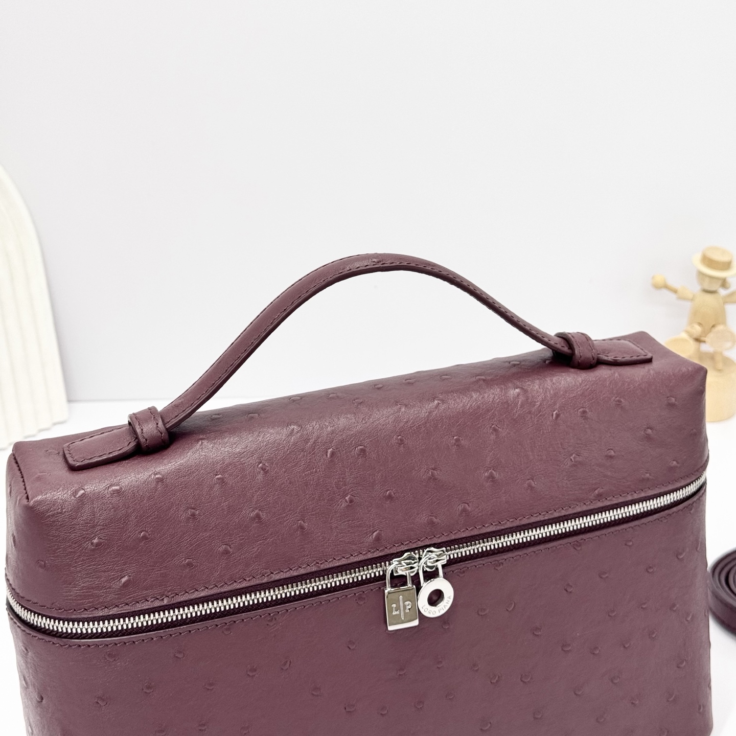 Extra pocket exotic leathers handbag Loro Piana Burgundy in Exotic leathers - 53797855