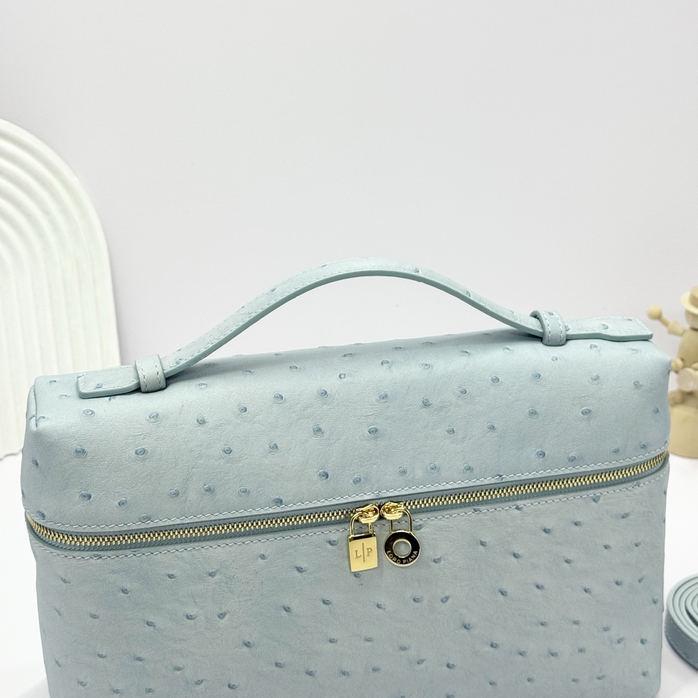Loro Piana Woman Leather Goods Pouches blue sky | Loro Piana