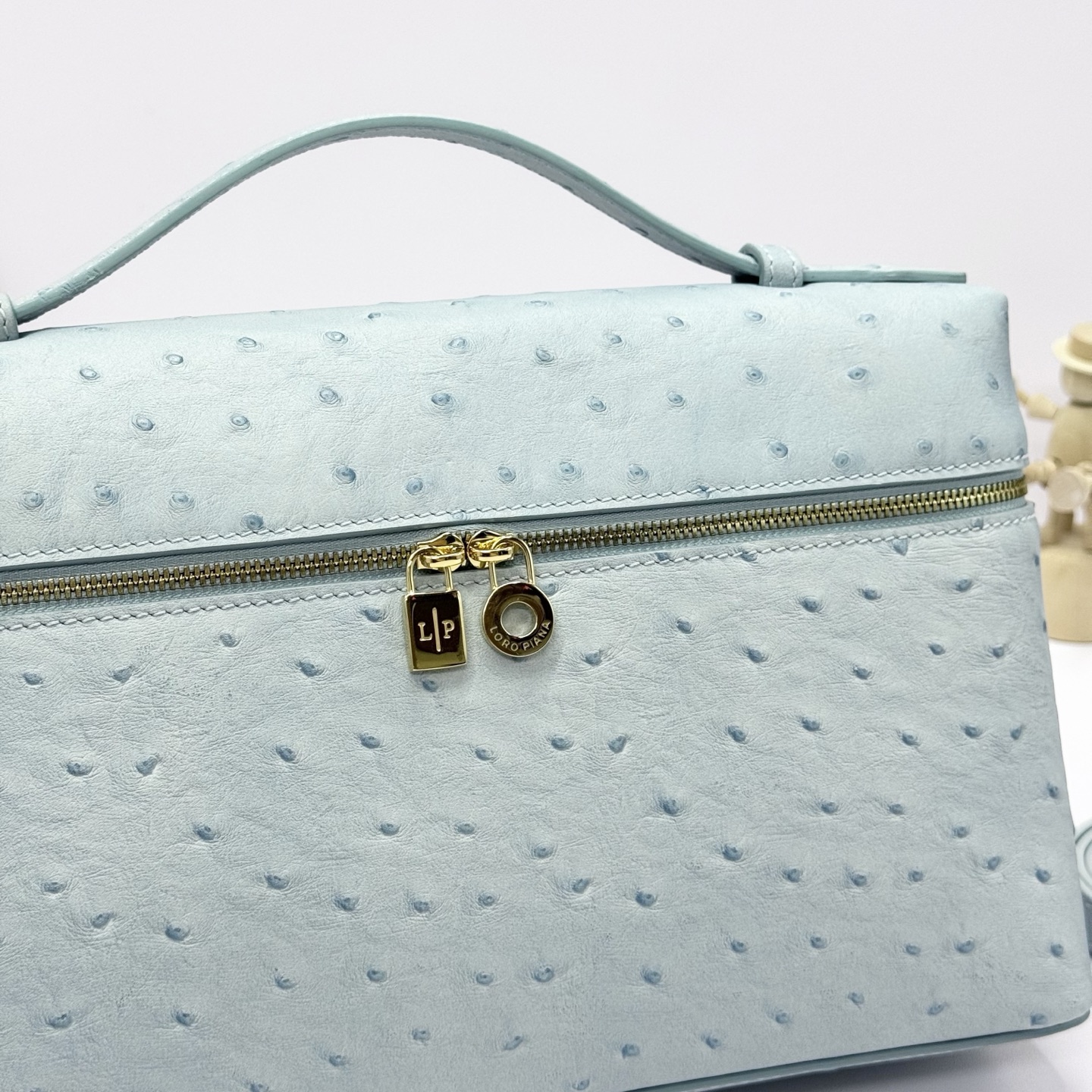 Loro Piana Woman Leather Goods Pouches blue sky | Loro Piana