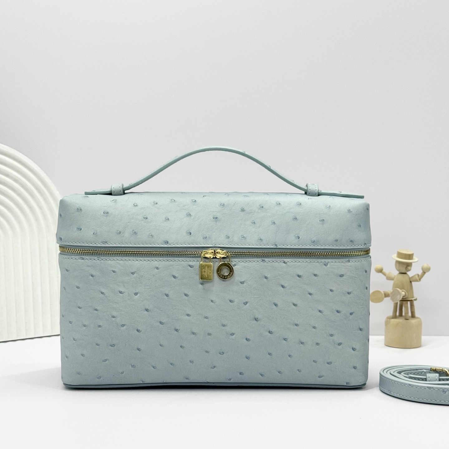 Loro Piana Woman Leather Goods Pouches blue sky | Loro Piana