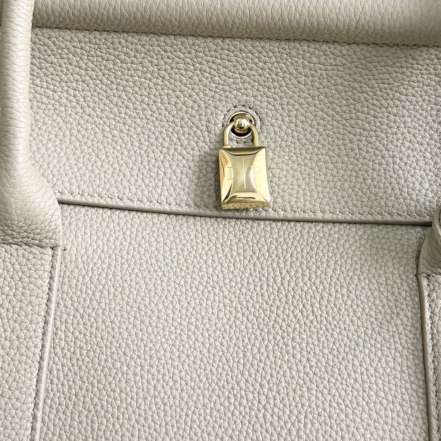 Loro Piana Loom bag L32 Grained Calfskin Creamed Honey/Sun Gold | Lor Loro Piana02889