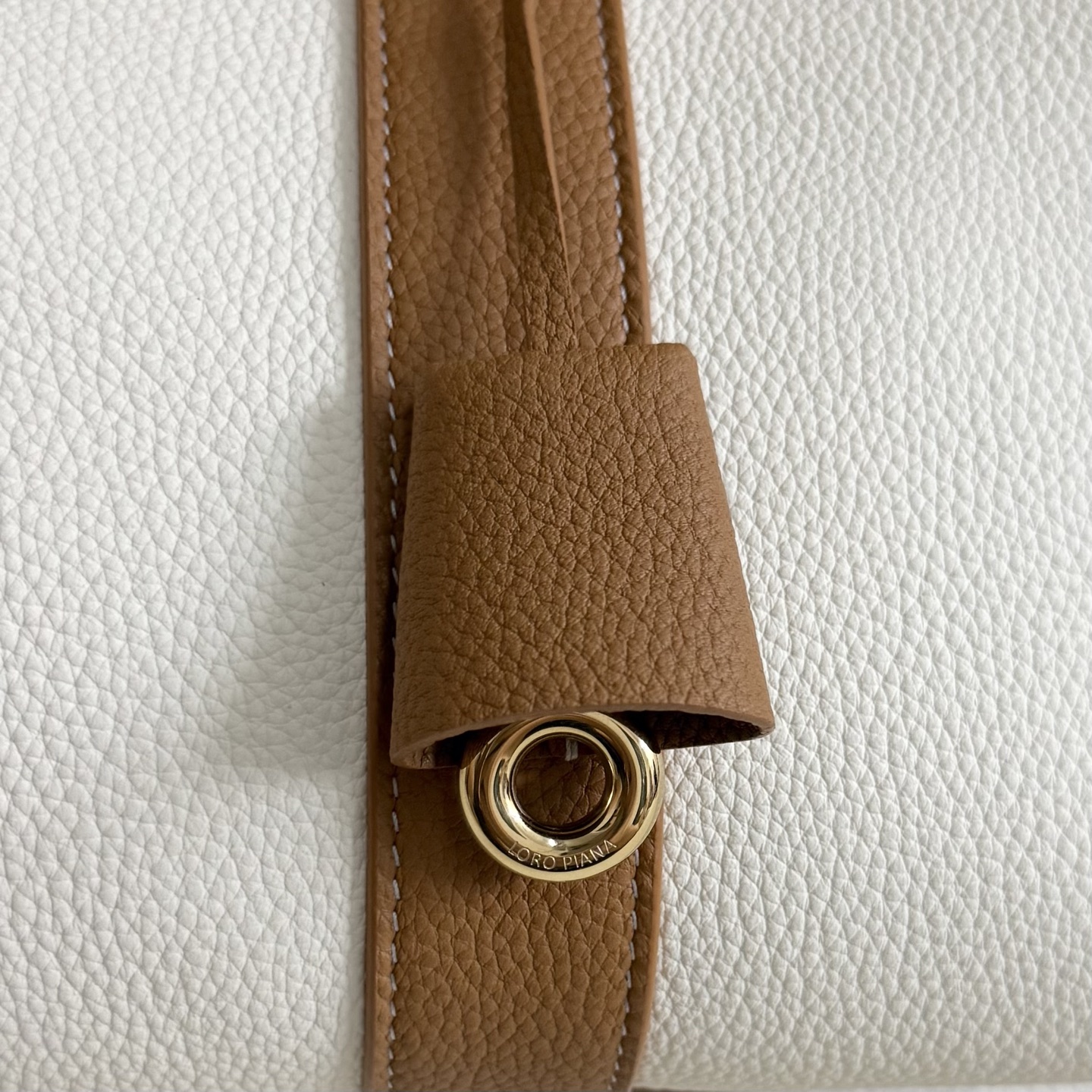 Loro Piana Loom bag L25 Cotton, Calfskin Nougat/Warm Tan/Sun Gold |