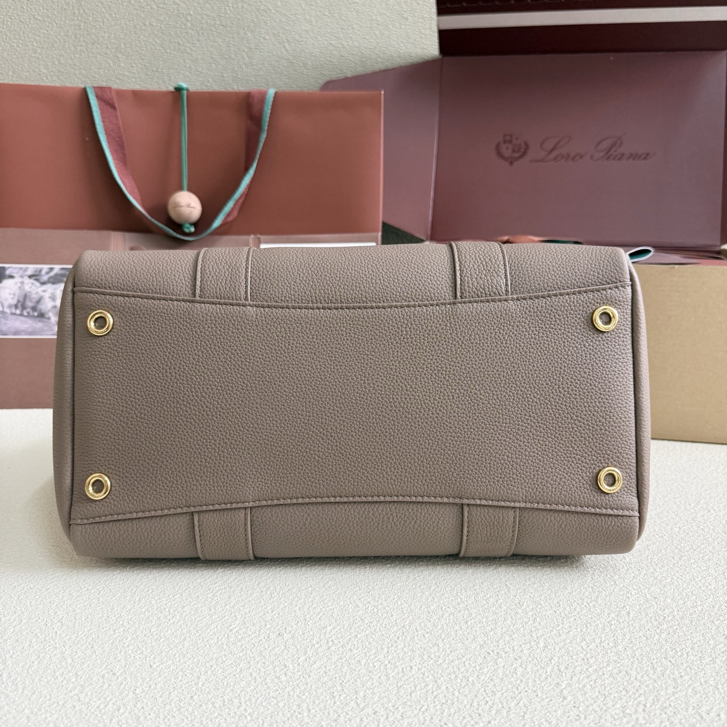 Loro Piana Leather Loom - Brown Handle Bags, Handbags