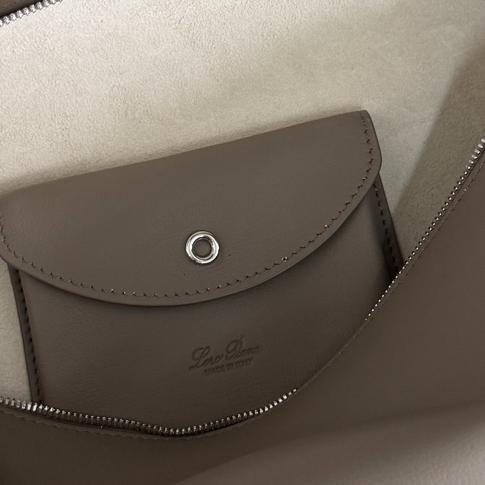 Loro Piana Warm Mastic Grey Leather Extra Bag L27 Loro Piana02999