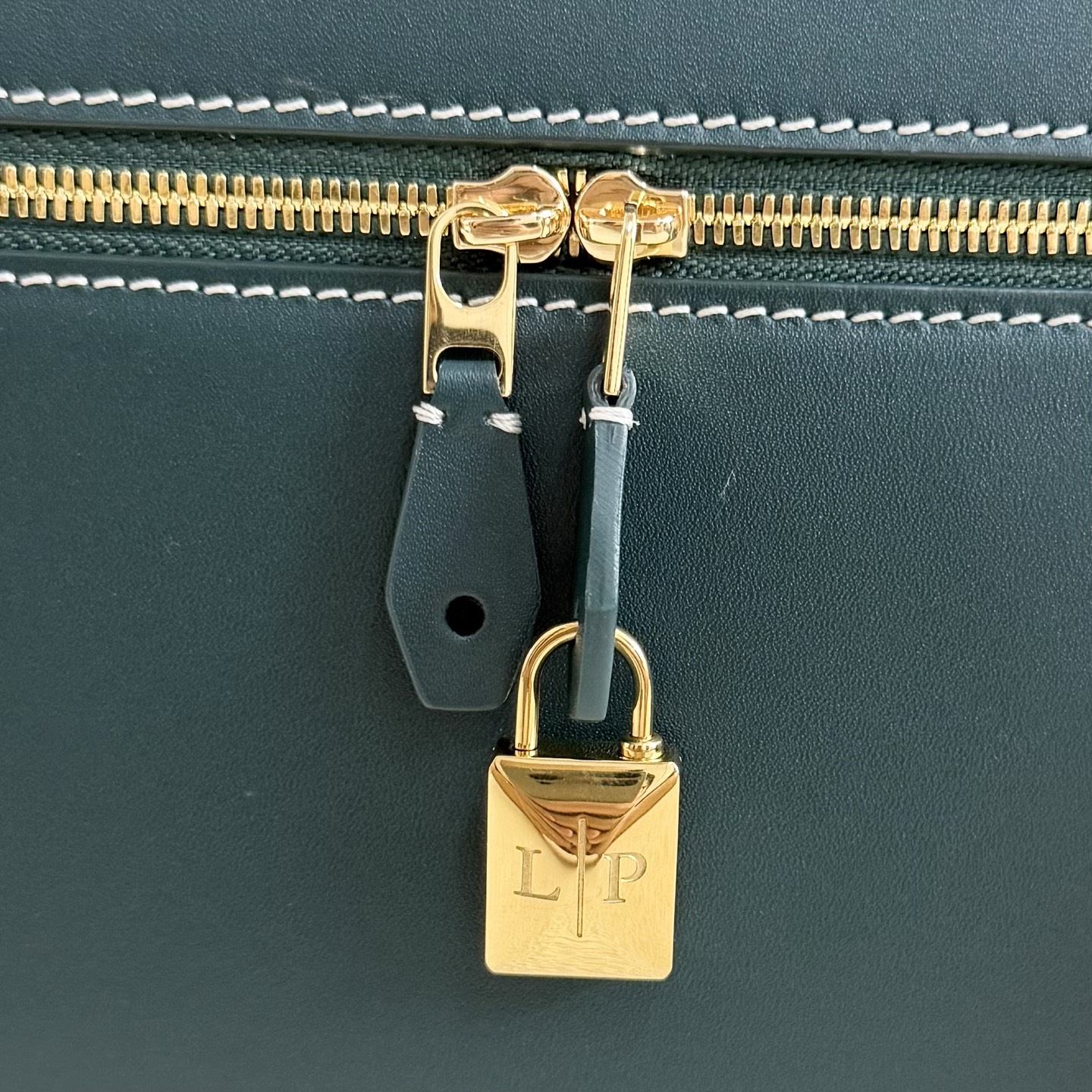Loro Piana Extra Bag L27 Smooth Calfskin New Petrolio green dark| Loro Piana CC
