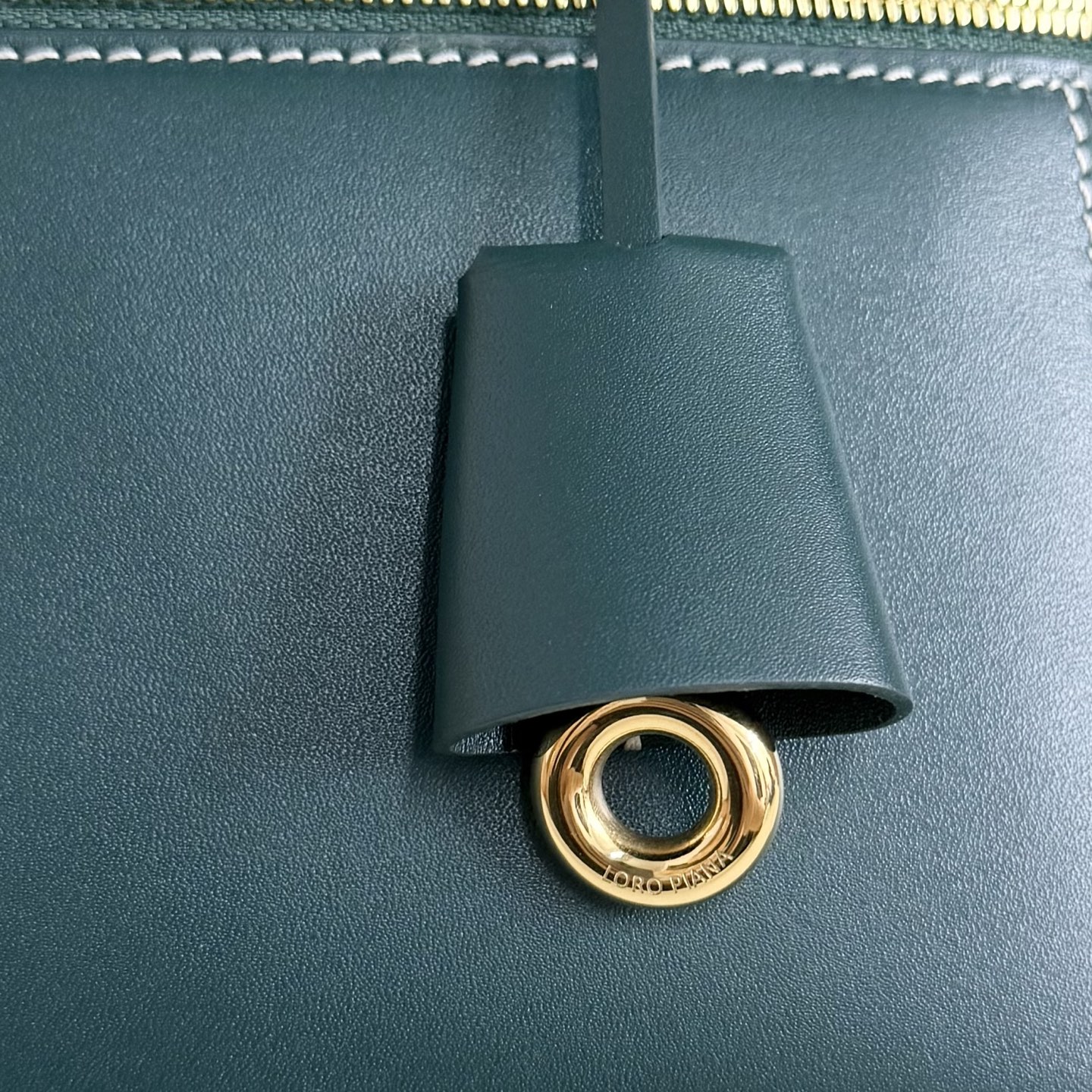 Loro Piana Extra Bag L27 Smooth Calfskin New Petrolio green dark| Loro Piana CC