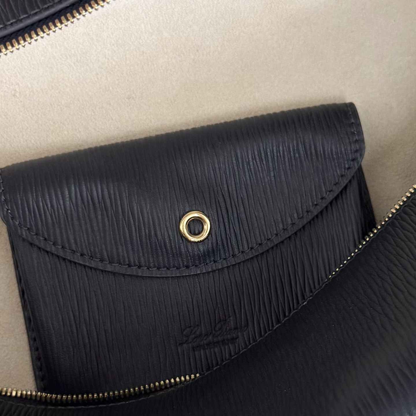 Loro Piana Extra Bag L27 Ox Leather Blue Navy/Sun Gold | Loro Piana US