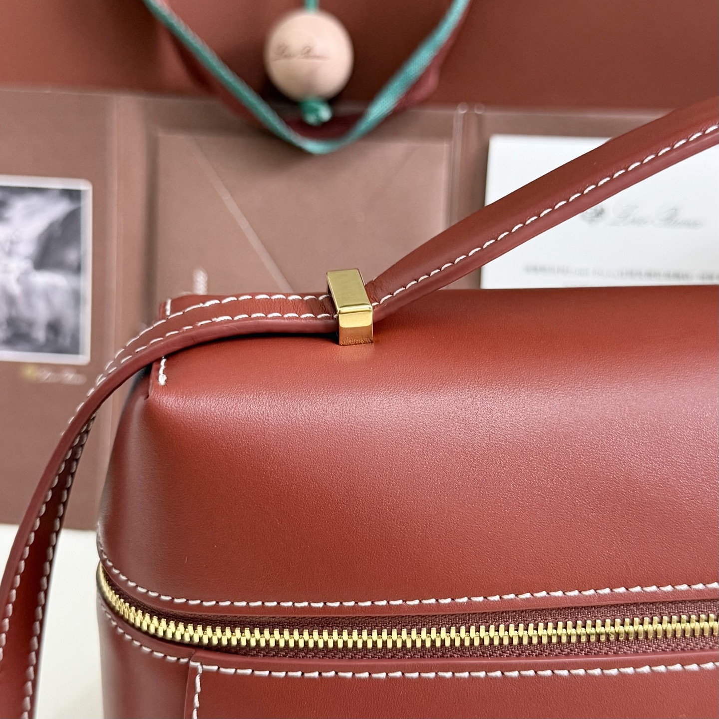 Loro Piana Extra Bag L27 Smooth Calfskin Deep Kummel | Loro Piana US