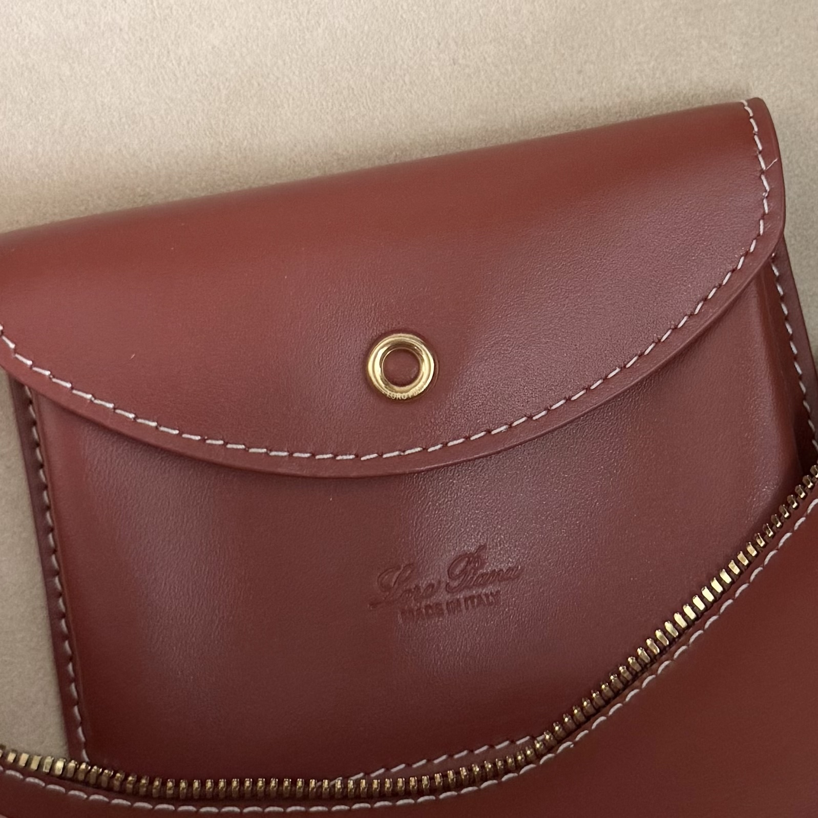 Loro Piana Extra Bag L27 Smooth Calfskin Deep Kummel | Loro Piana US