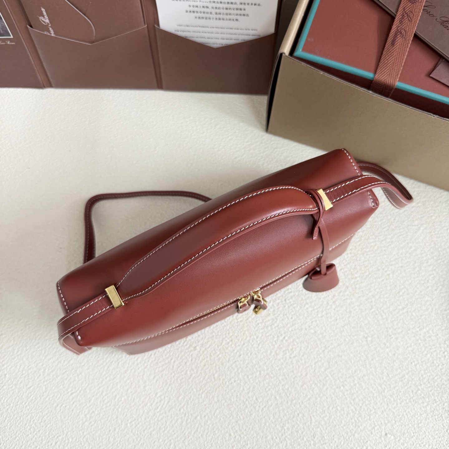 Loro Piana Extra Bag L27 Smooth Calfskin Deep Kummel | Loro Piana US