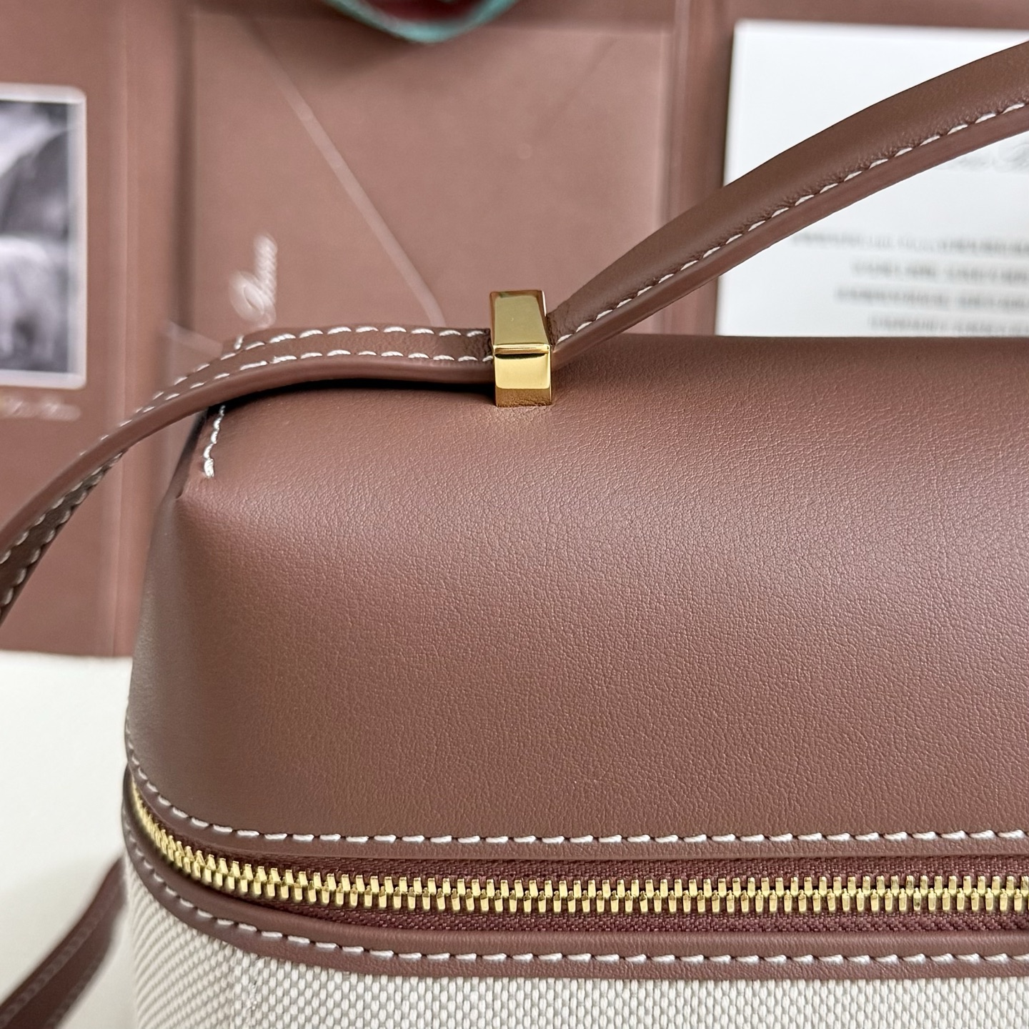 Loro Piana Extra Bag L27 Cotton, Linen Natural/Caramel Sugar/Sun Gold