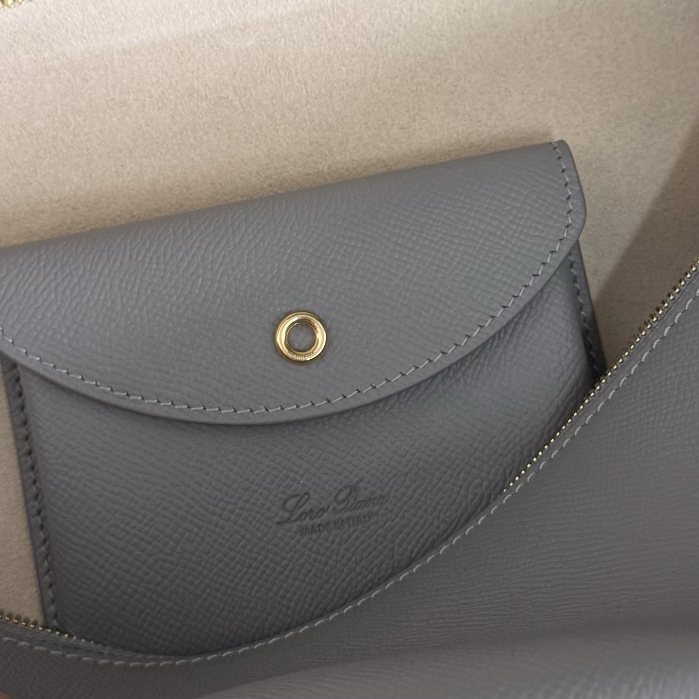 Loro Piana Leather Extra Bag L 27 - Grey Crossbody Bags, Loro Piana03109