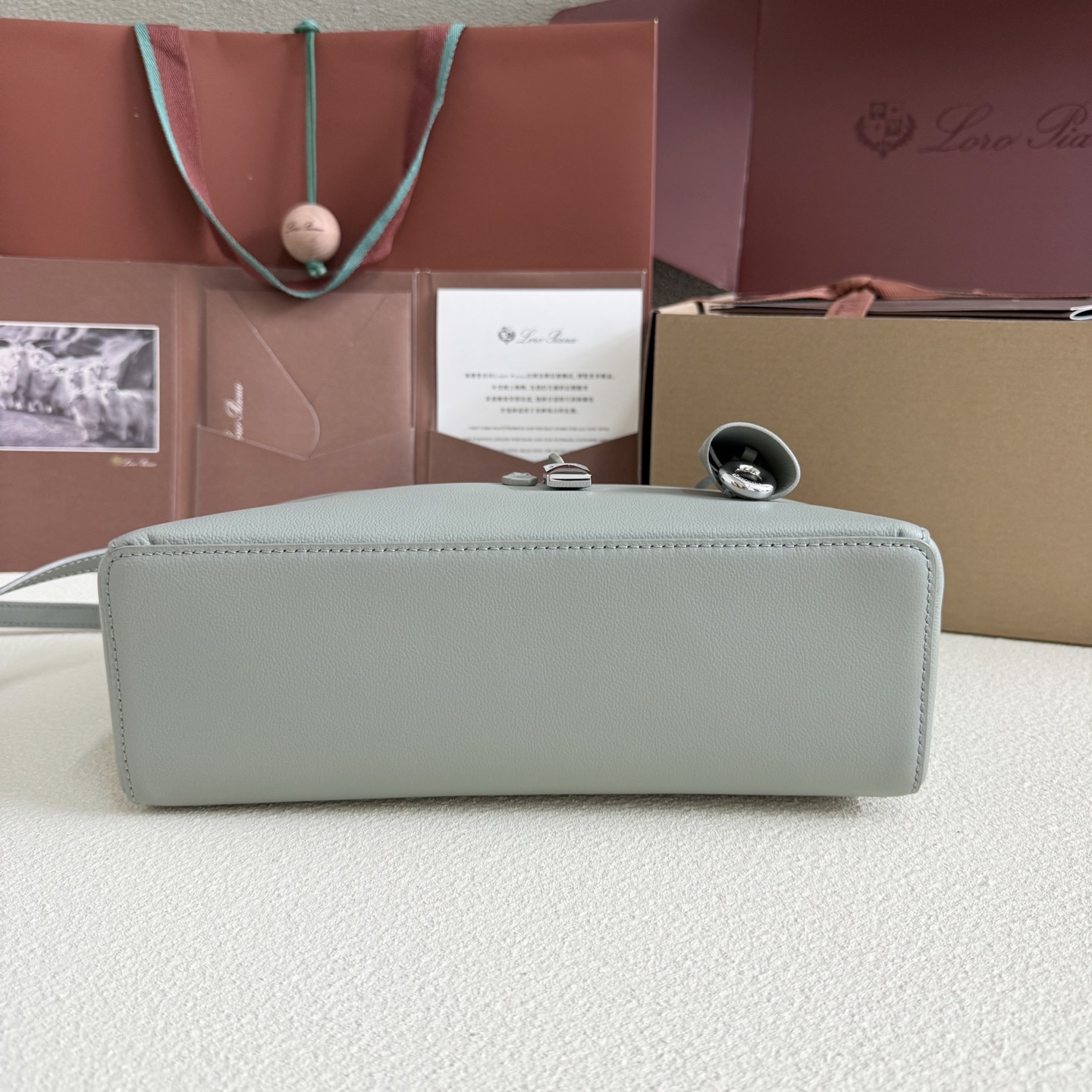 LORO PIANA Extra Pocket L27 textured-leather shoulder bag |