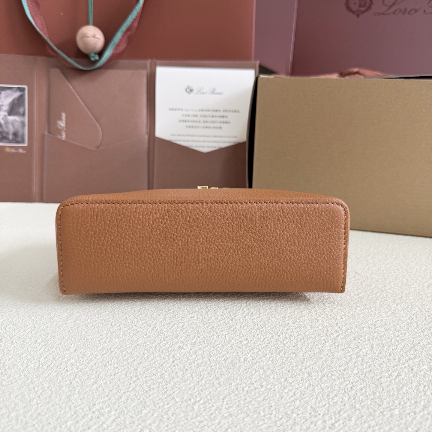 Extra pocket leather crossbody bag Loro Piana Orange in Leather - 501537