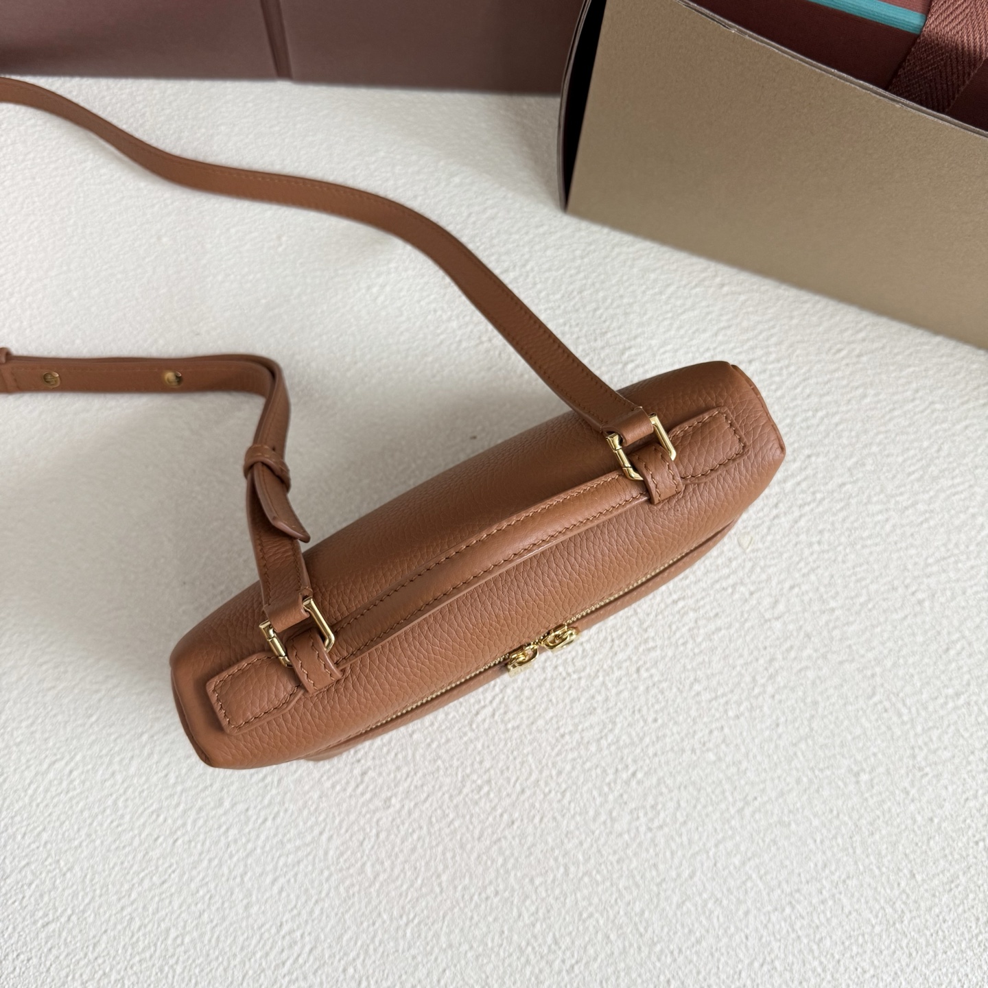 Extra pocket leather crossbody bag Loro Piana Orange in Leather - 501537