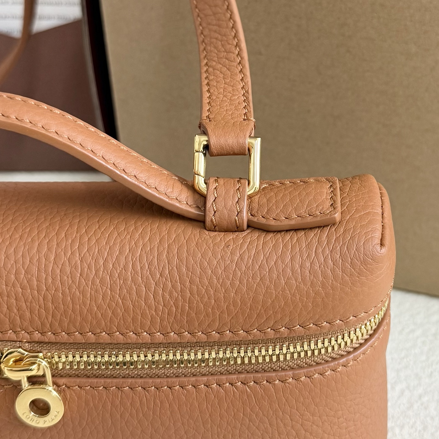 Extra pocket leather crossbody bag Loro Piana Orange in Leather - 501537