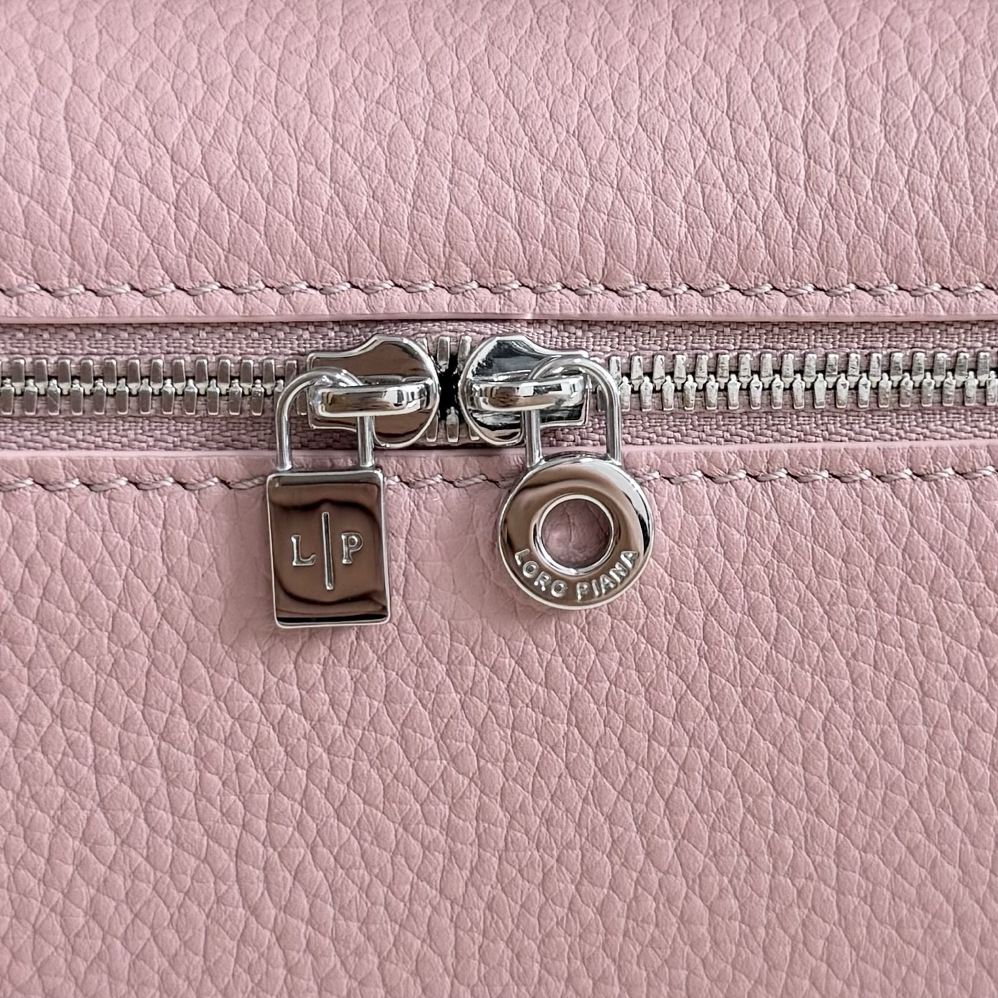 Extra pocket leather handbag Loro Piana Pink in Leather -