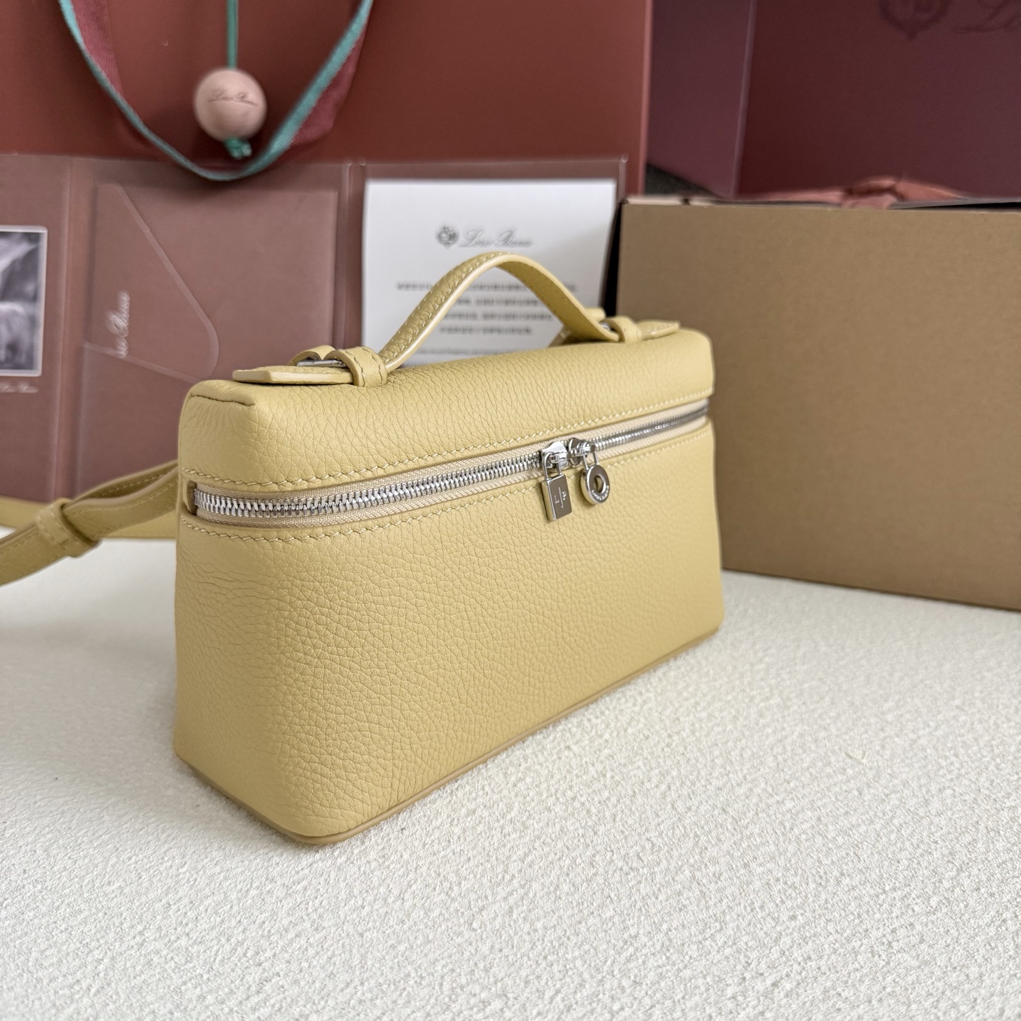 Loro Piana Leather clutch bag Loro Piana Yellow in Leather - 37503522