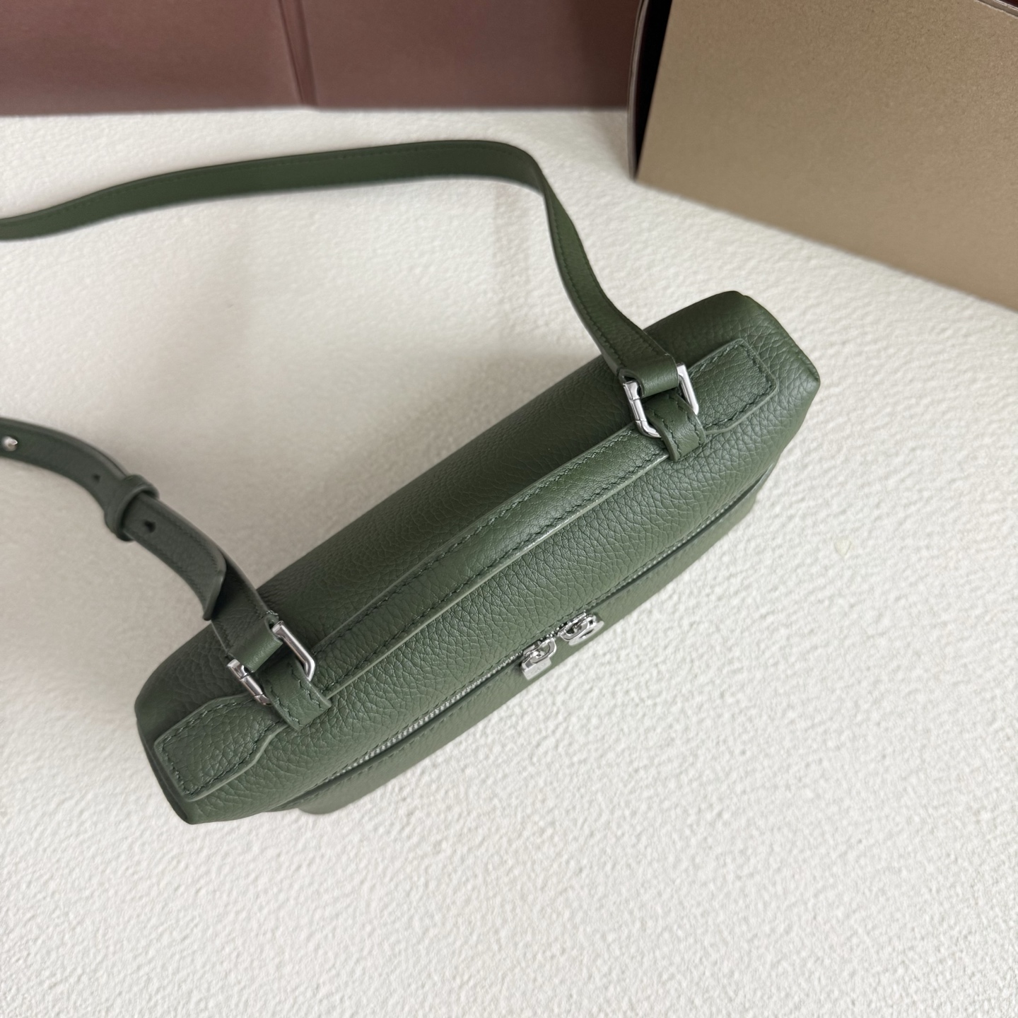 Leather handbag Loro Piana Green in Leather - 42043951