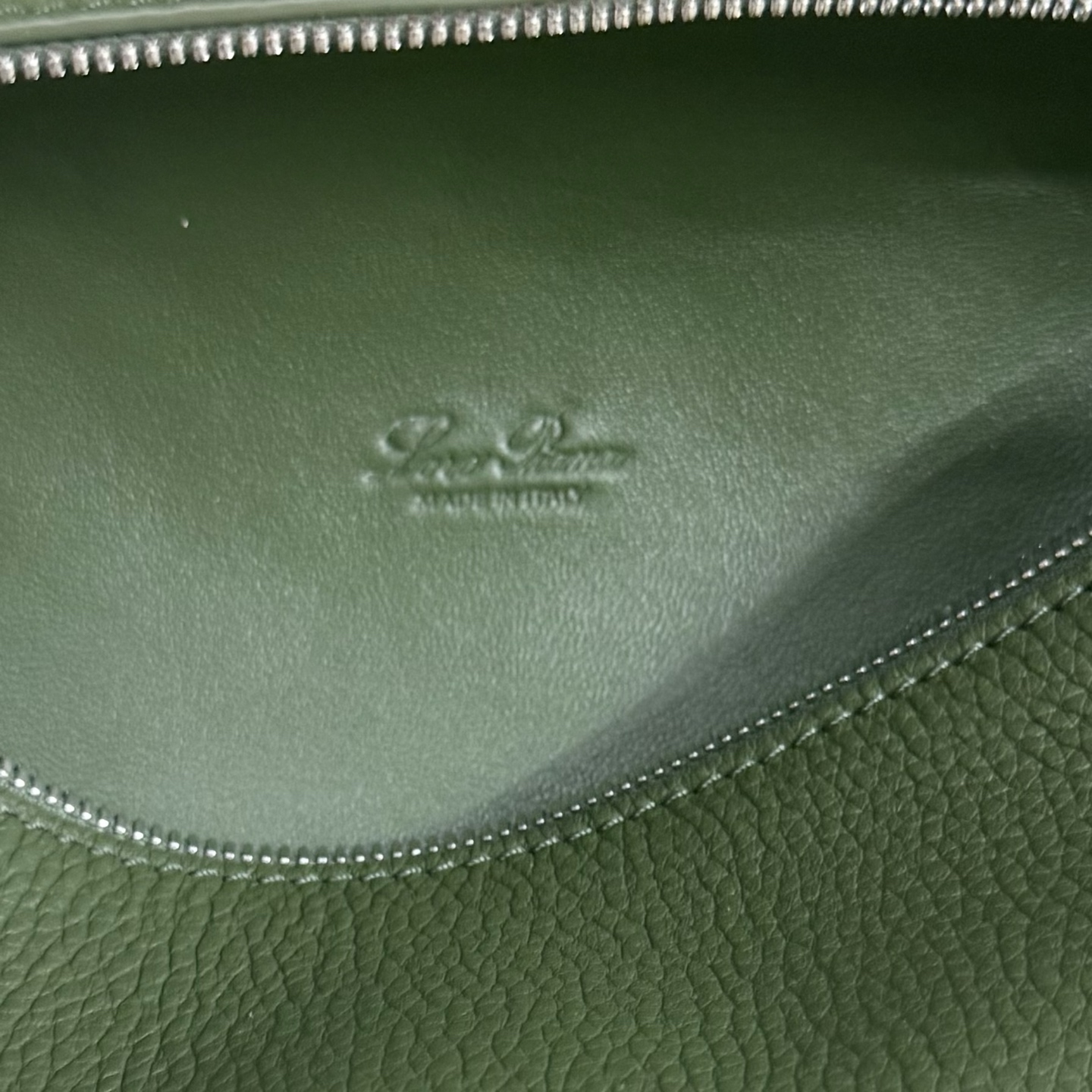 Leather handbag Loro Piana Green in Leather - 42043951