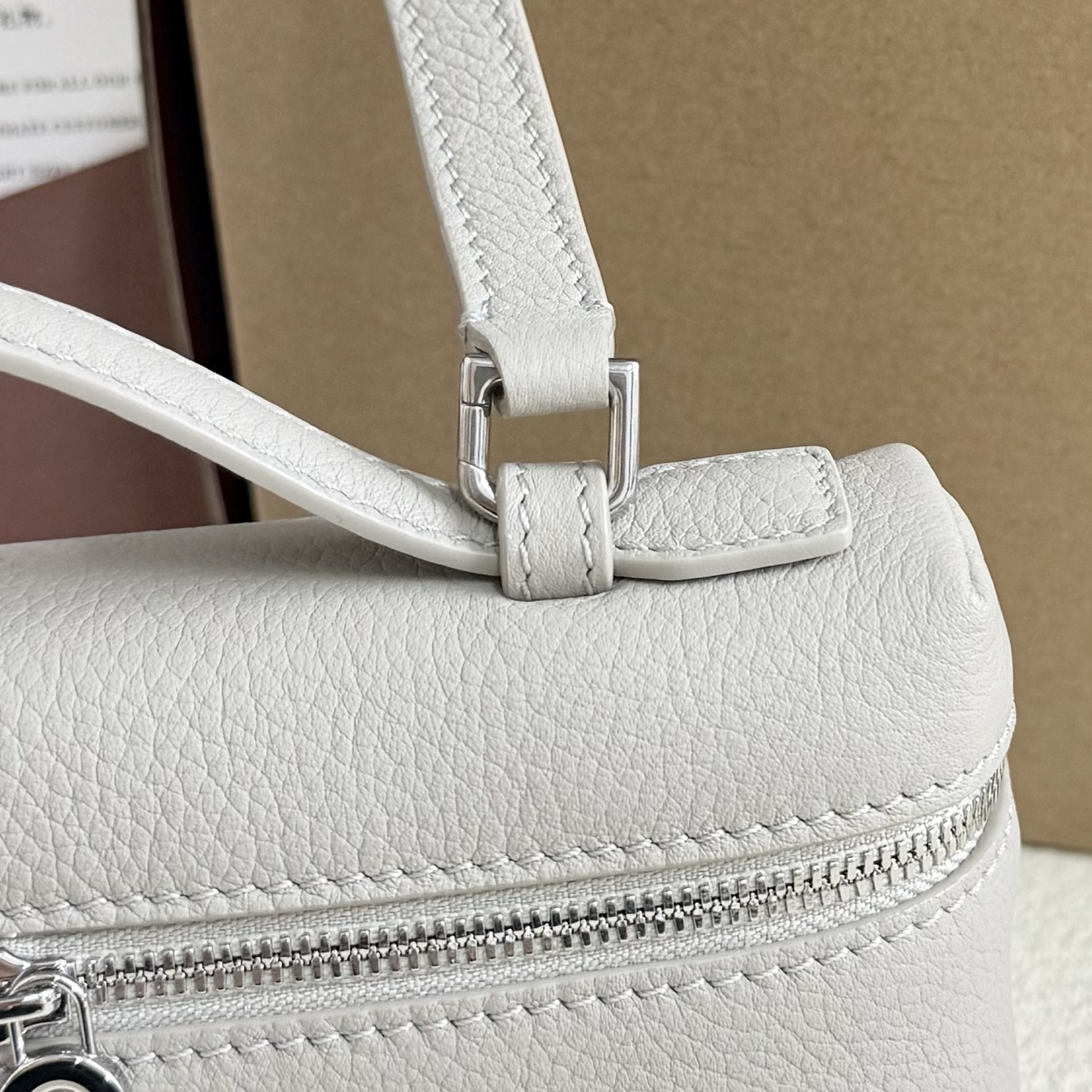 Loro Piana White Pocket 19 Clutch Mini Hand Bag with
