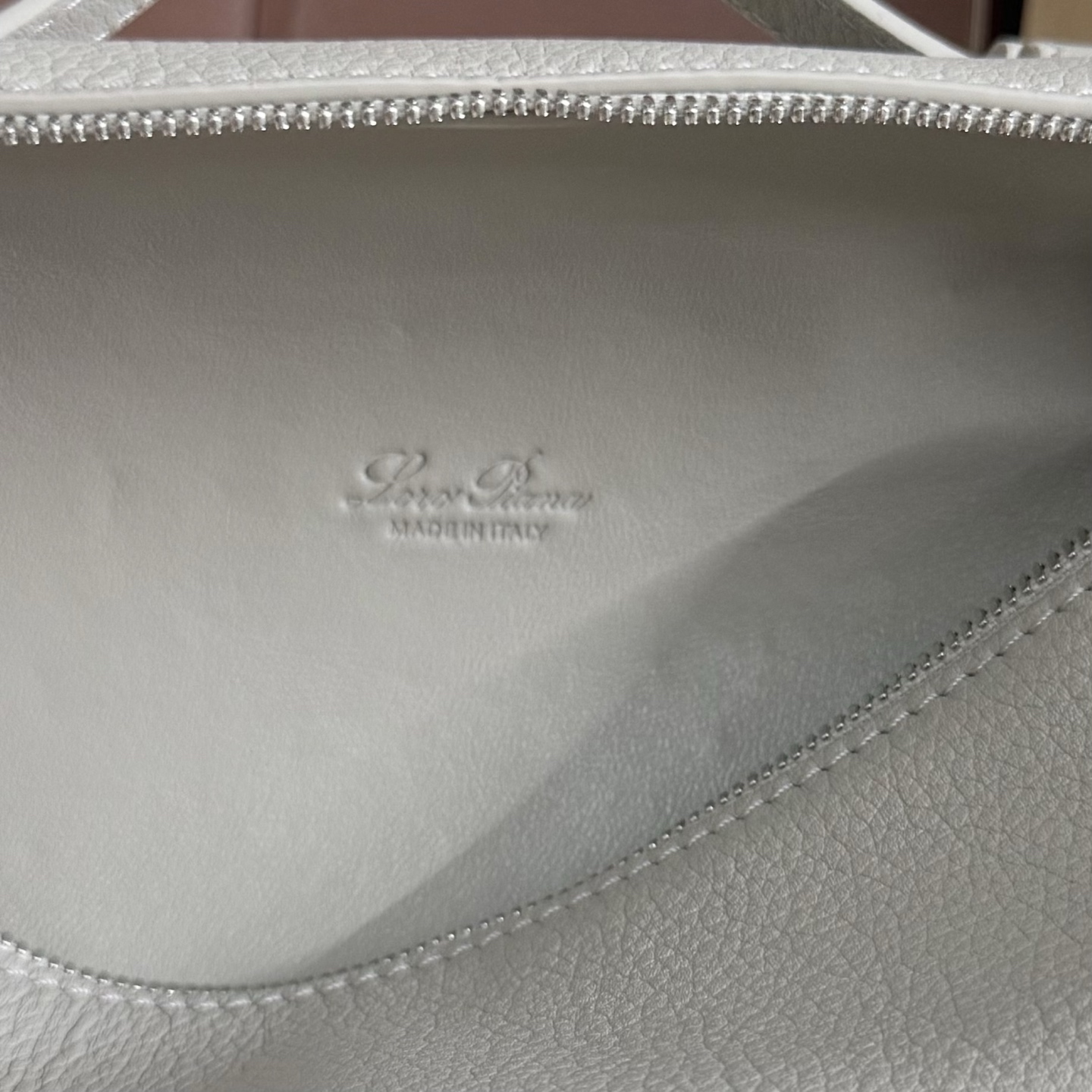 Loro Piana White Pocket 19 Clutch Mini Hand Bag with