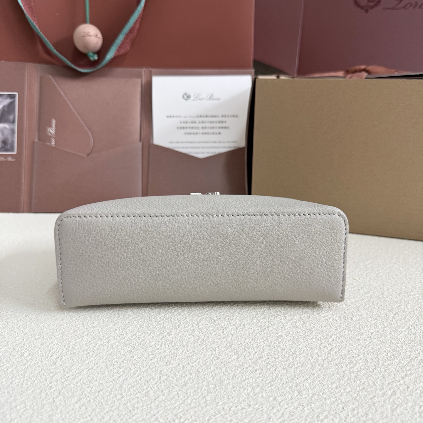 Loro Piana White Pocket 19 Clutch Mini Hand Bag with