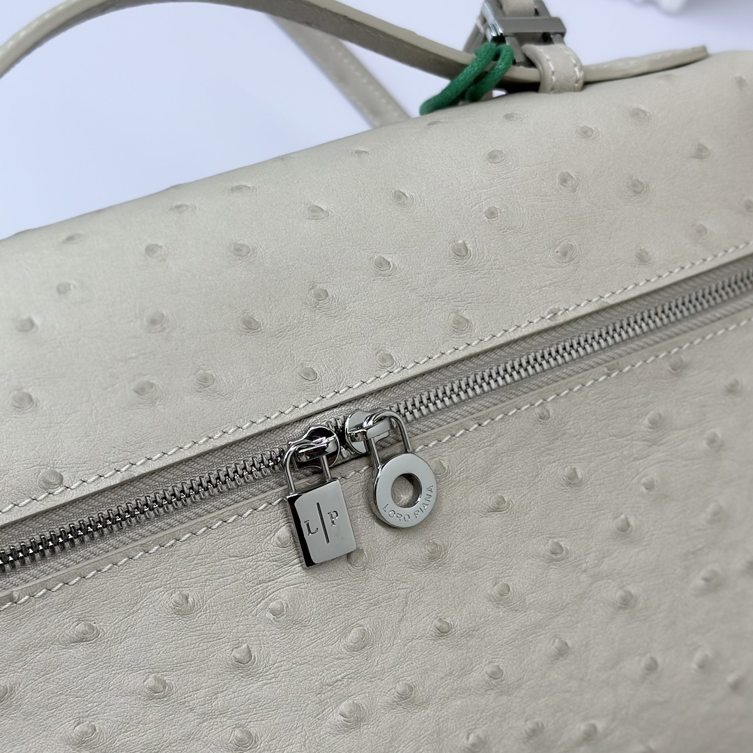 Extra pocket leather crossbody bag Loro Piana Beige in Leath