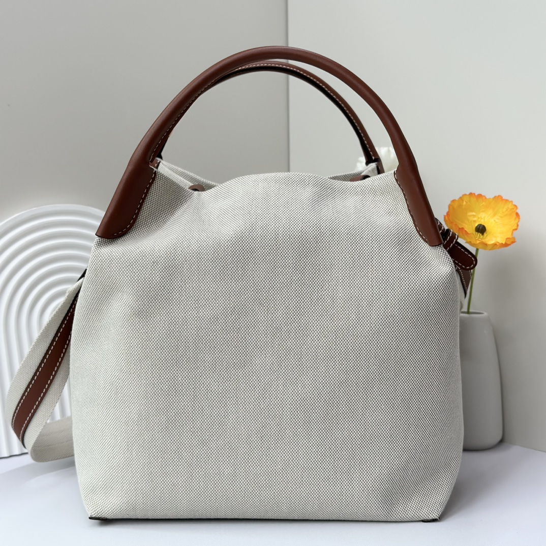 Loro Piana Micro Bale bag Cotton, Linen Natural/Warm Tan | Loro Piana