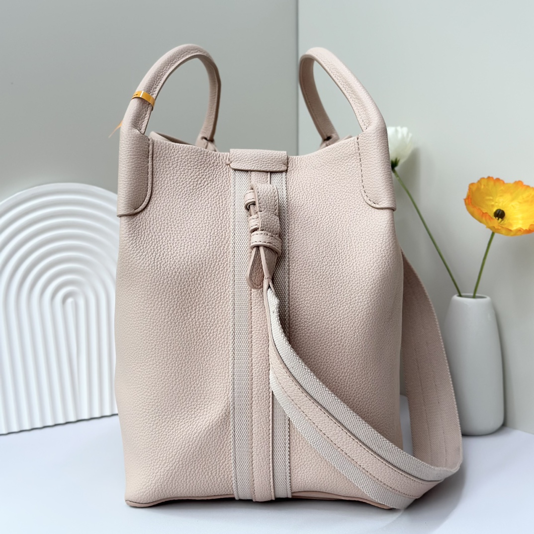 Loro Piana Small Bale bag Grained Calfskin Dust Stone | Loro Piana